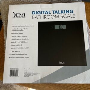 DMI Digital Talking Bathroom Scale. “Brand New” never taking out of the box.